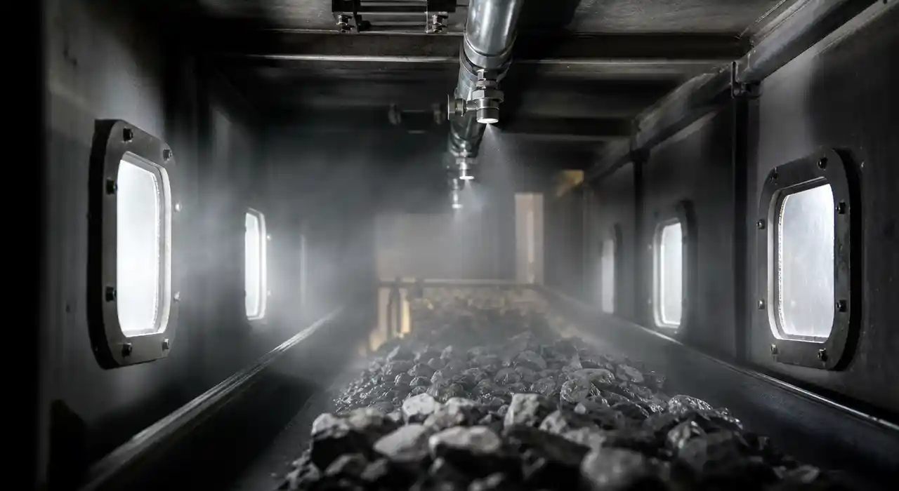 Dry fog dust suppression